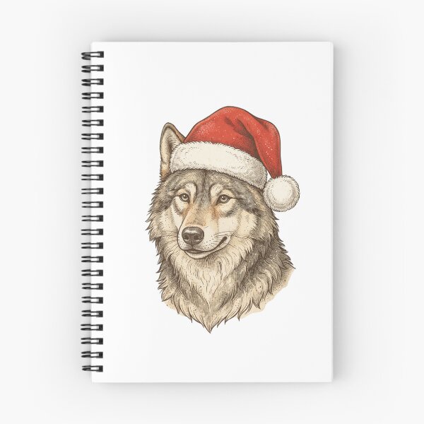 Item preview, Majestic Wolf Wearing a Santa Hat Christmas Holiday designed and sold by SOUFIANE1991.