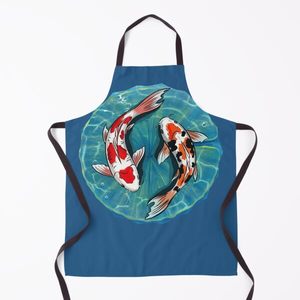 Item preview, Koi Pond — Two Koi Swimming Over a Giant Lily Pad designed and sold by RitaRuni1992.