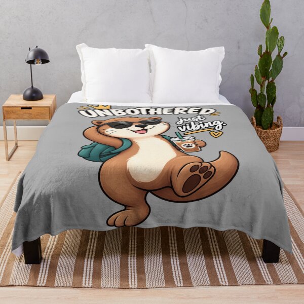 Item preview, Funny Otter Meme Collection - Unbothered Otter Meme Cartoon - Just Vibing - Funny Animal Humor designed and sold by MiraLumeStudio.