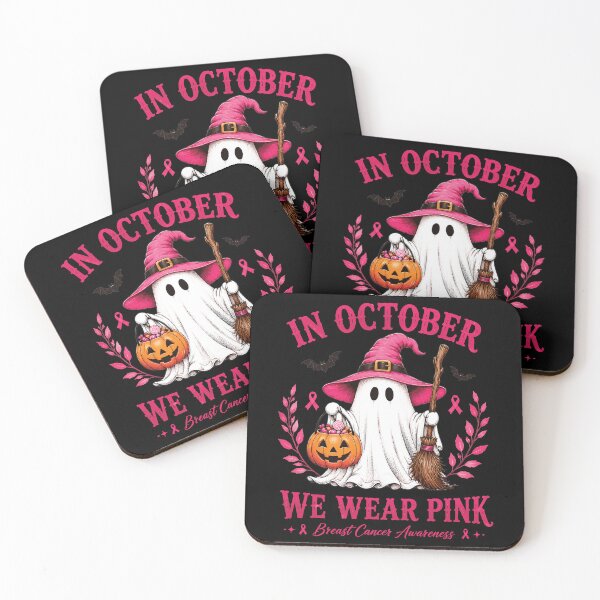 Item preview, Breast Cancer Halloween in October We Wear Pink Ghost Witch designed and sold by KodiakMillyy.