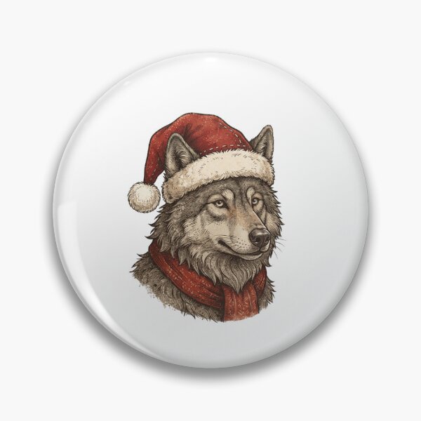 Item preview, Majestic Wolf Wearing a Santa Hat Christmas Holiday designed and sold by SOUFIANE1991.