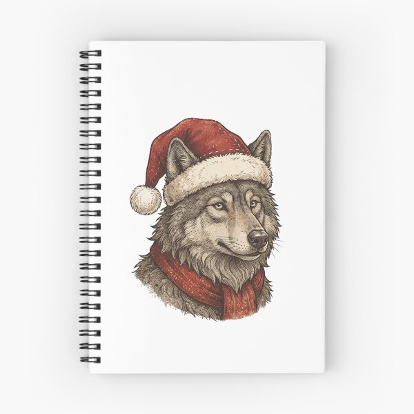 Item preview, Majestic Wolf Wearing a Santa Hat Christmas Holiday designed and sold by SOUFIANE1991.