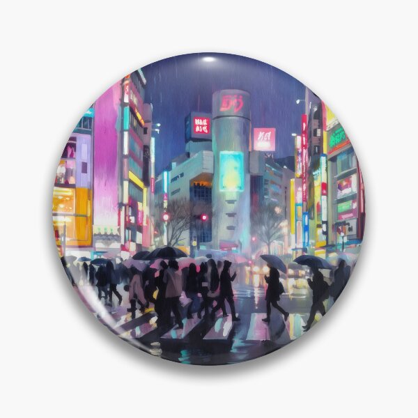 Item preview, Shibuya Crossing on a Rainy Night designed and sold by RedPeaStudio.
