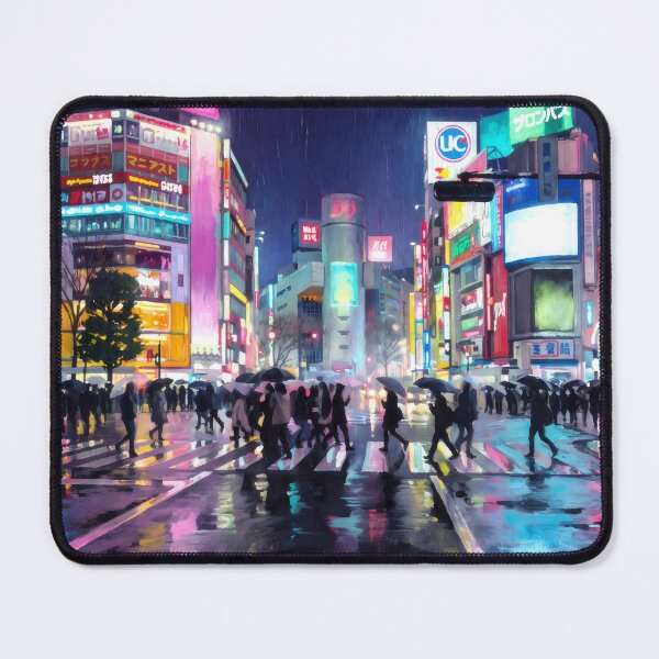 Item preview, Shibuya Crossing on a Rainy Night designed and sold by RedPeaStudio.