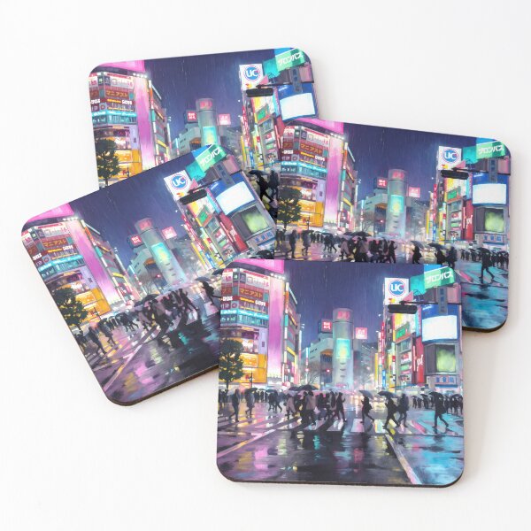Item preview, Shibuya Crossing on a Rainy Night designed and sold by RedPeaStudio.
