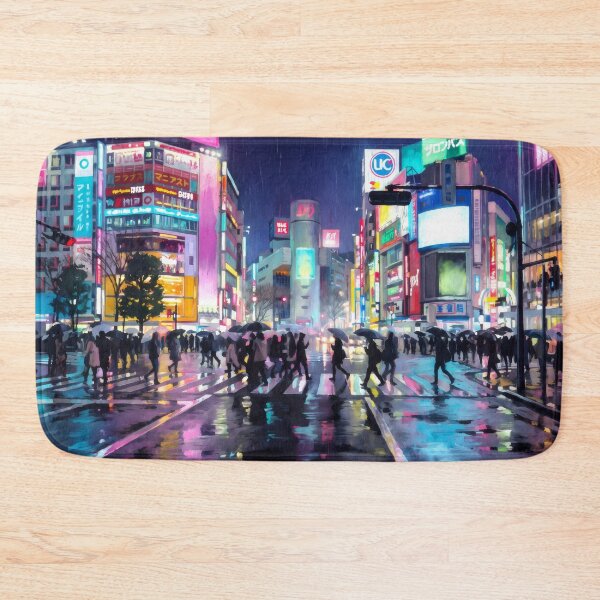 Item preview, Shibuya Crossing on a Rainy Night designed and sold by RedPeaStudio.