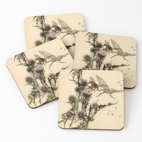 Item preview, Fairy Tale Wall Art, Thistle Fairy Print, Arthur Rackham Midsummer Night's Dream designed and sold by RickE.