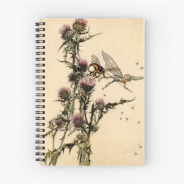 Item preview, Fairy Tale Wall Art, Thistle Fairy Print, Arthur Rackham Midsummer Night's Dream designed and sold by RickE.