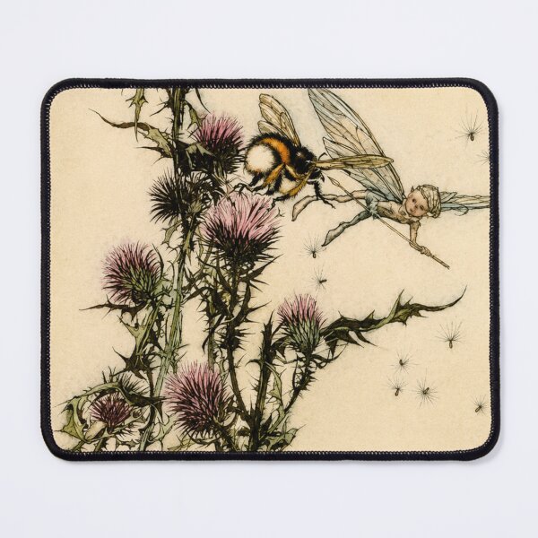 Item preview, Fairy Tale Wall Art, Thistle Fairy Print, Arthur Rackham Midsummer Night's Dream designed and sold by RickE.
