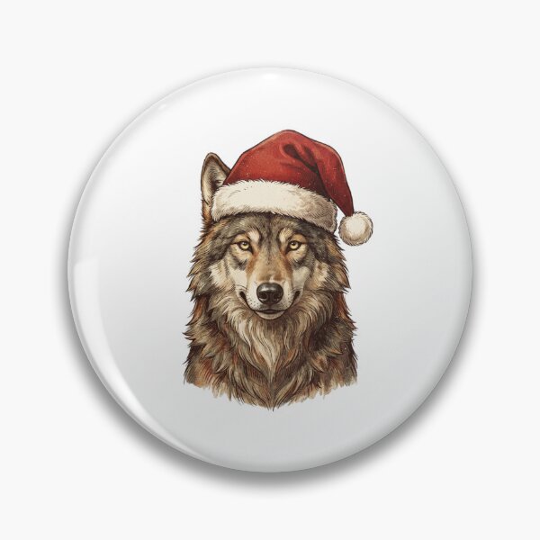Item preview,  Majestic Wolf Wearing a Santa Hat Christmas Holiday designed and sold by SOUFIANE1991.