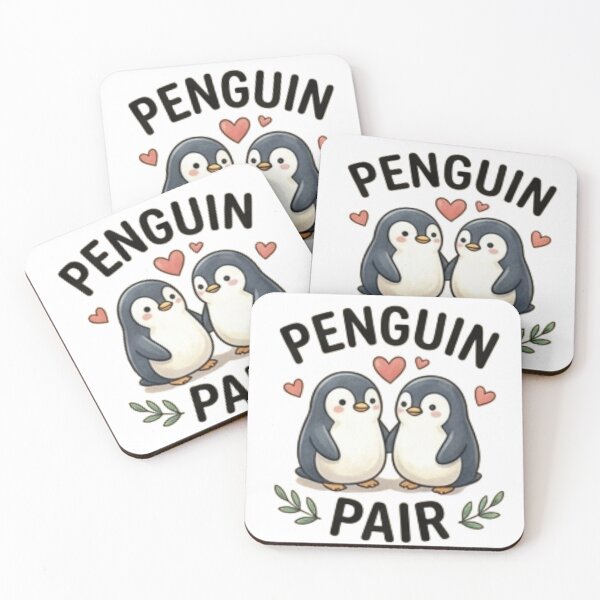 Item preview, Penguin Pair — Cute Penguin Love & Animal Design designed and sold by Tipsy24.