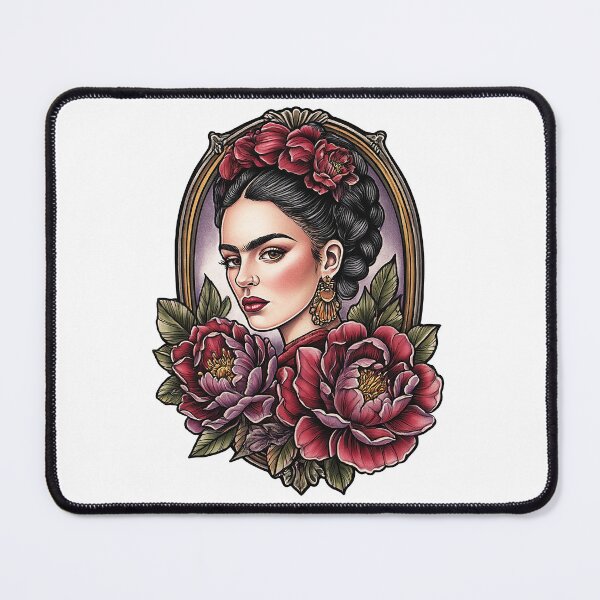 Item preview, Retro Frida Kahlo portrait, original artwork designed and sold by BadaBlingLtd21.
