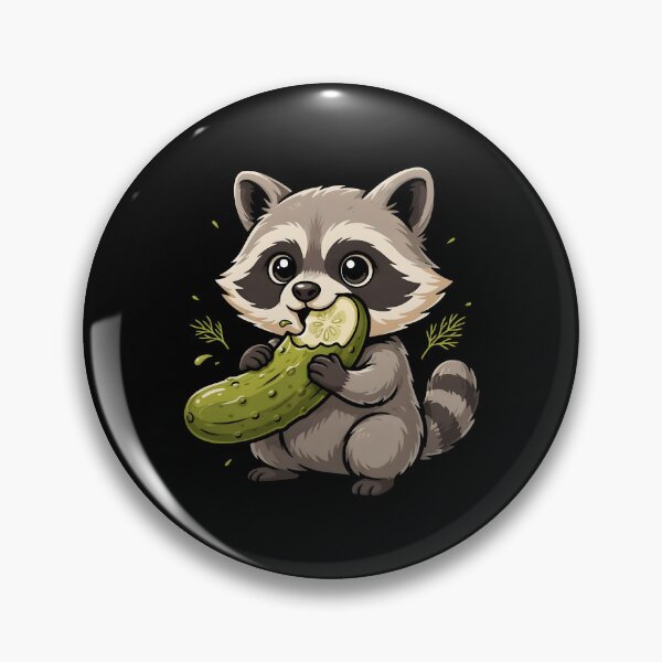 Item preview, Raccoon Eating Pickles Funny Raccoon Meme designed and sold by Redgiant87x.