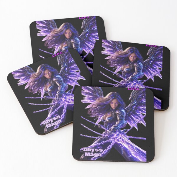 Item preview, Cyber Abyss Mage2 - Neon Purple Sci-Fi Armor Girl designed and sold by EvolutionMerch.