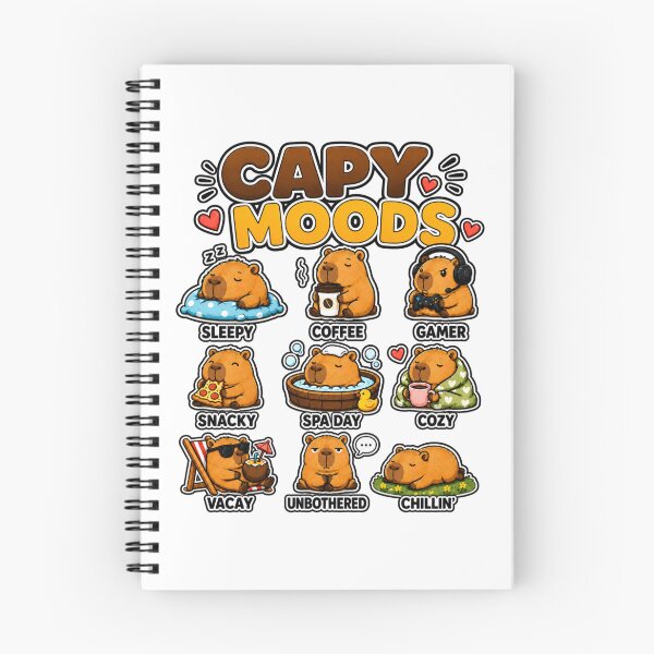 Item preview, Cute Capy Moods Funny Capybara Animal designed and sold by WeirdlyMild.