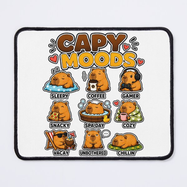 Item preview, Cute Capy Moods Funny Capybara Animal designed and sold by WeirdlyMild.