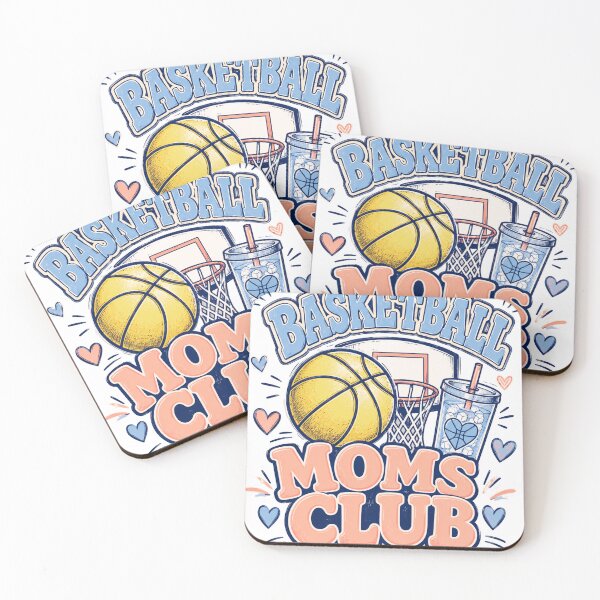 Item preview, basketball Moms Club Retro Sports Heart Graphic designed and sold by ROUX-ART.
