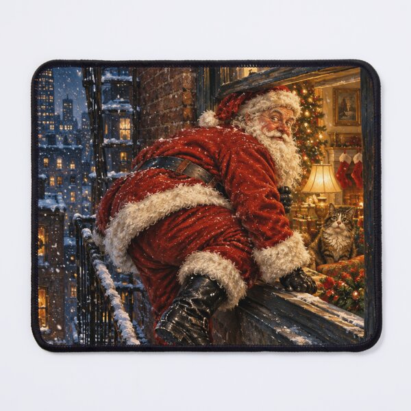 Item preview, No Chimney Santa | Christmas Apartment Window designed and sold by GSizzle1.