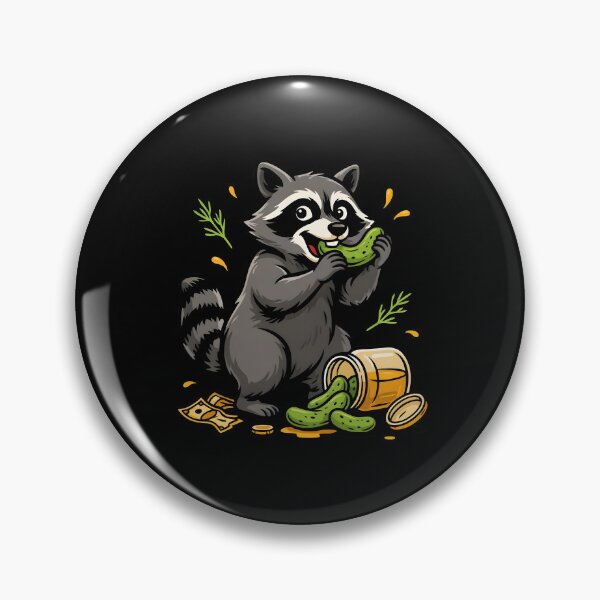 Item preview, Raccoon Eating Pickles Cute Raccoon Meme designed and sold by Redgiant87x.