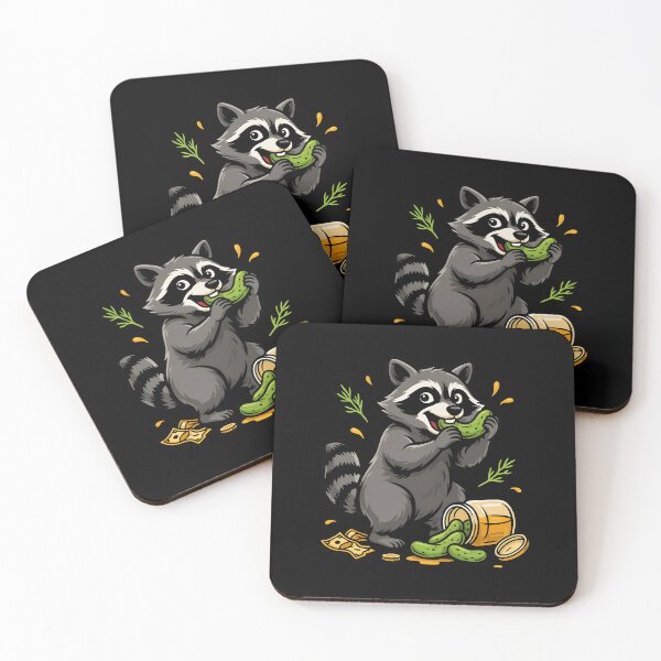 Item preview, Raccoon Eating Pickles Cute Raccoon Meme designed and sold by Redgiant87x.
