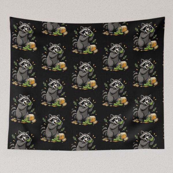 Item preview, Raccoon Eating Pickles Cute Raccoon Meme designed and sold by Redgiant87x.