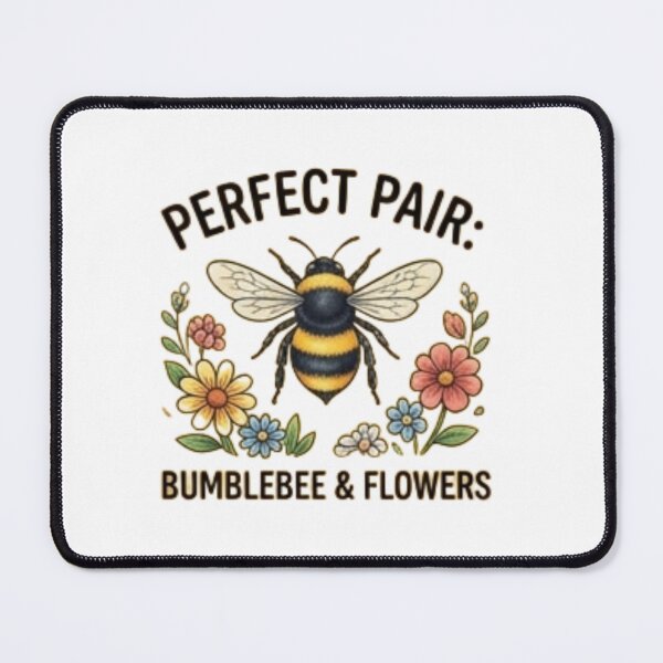 Item preview, Perfect Pair Bumblebee & Flowers — Cute Nature Lover Design designed and sold by Tipsy24.