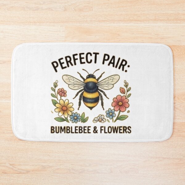Item preview, Perfect Pair Bumblebee & Flowers — Cute Nature Lover Design designed and sold by Tipsy24.