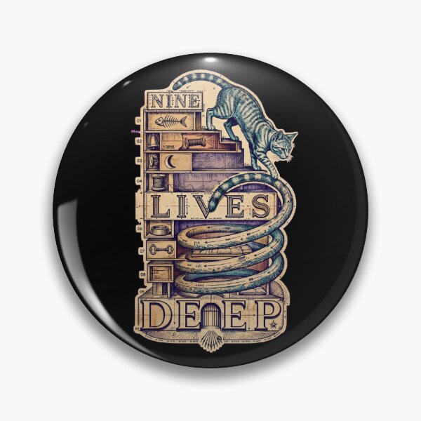 Item preview, Nine Lives Deep Shirt, Cat Lover T-Shirt, Funny Feline Graphic, Cat Mom Gift, Cat Dad Gift, Kitty Lover Apparel, Vintage Cat Design, Cat Owner Shirt, Cat Life Gift designed and sold by Typologystudios.