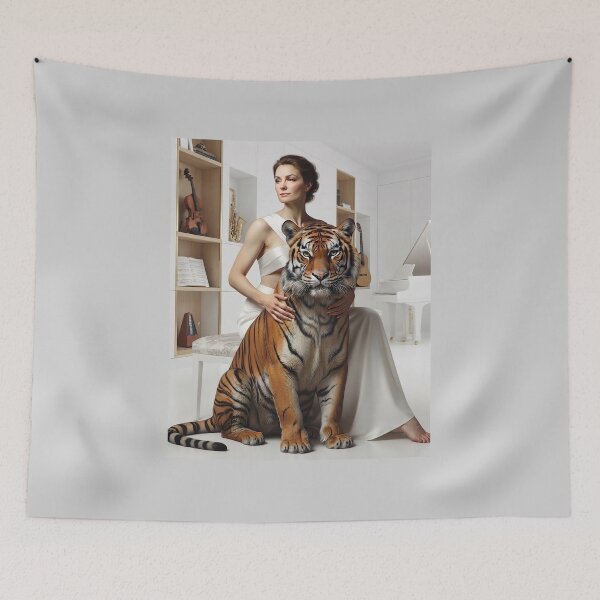 Item preview, Elegance and Power Tiger Art Print designed and sold by AfresStudio.