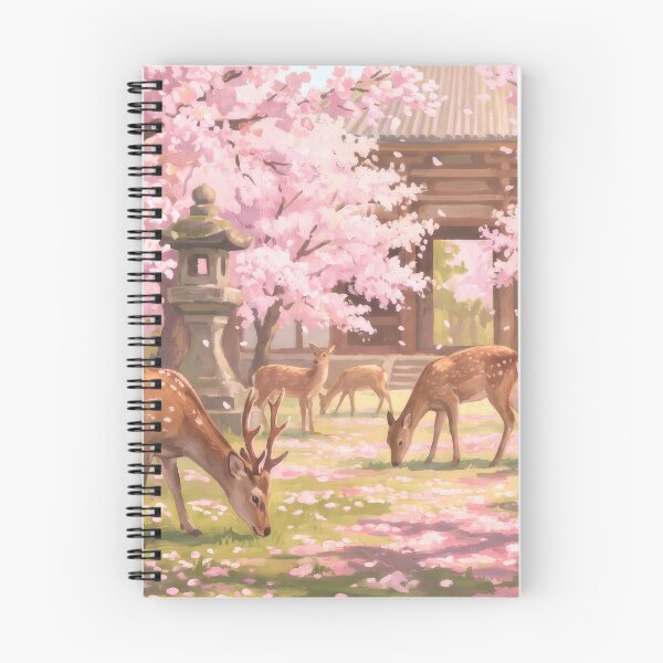 Item preview, Nara Deer Park in Cherry Blossom Season designed and sold by RedPeaStudio.