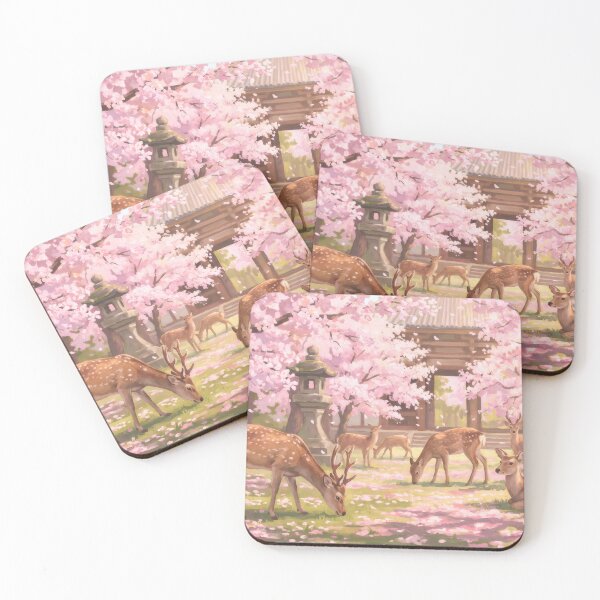 Item preview, Nara Deer Park in Cherry Blossom Season designed and sold by RedPeaStudio.
