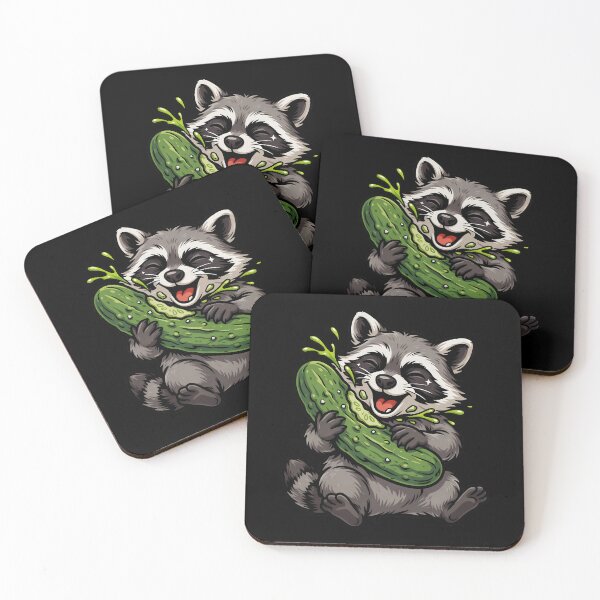 Item preview, Raccoon Eating Pickles Pickle Lover Raccoon Humor designed and sold by Redgiant87x.