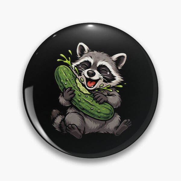 Item preview, Raccoon Eating Pickles Pickle Lover Raccoon Humor designed and sold by Redgiant87x.