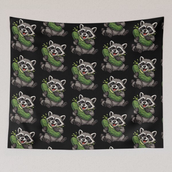 Item preview, Raccoon Eating Pickles Pickle Lover Raccoon Humor designed and sold by Redgiant87x.