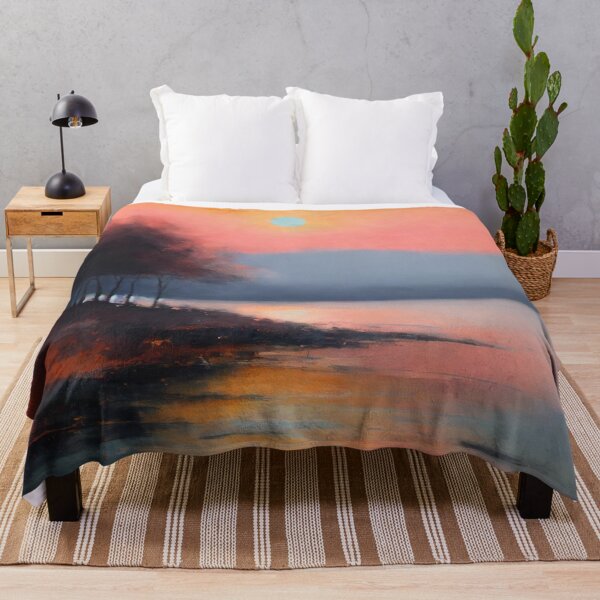 Item preview, Watercolor Sunrise Over the Lake designed and sold by shelteredinside.