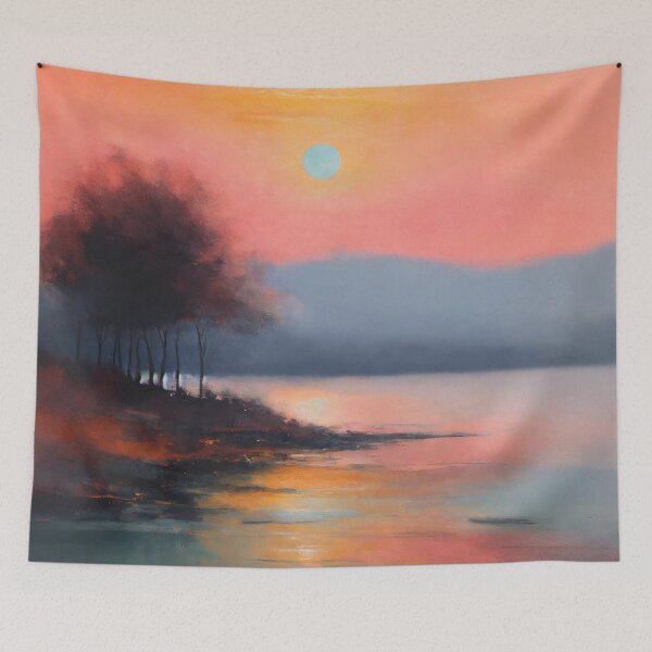 Item preview, Watercolor Sunrise Over the Lake designed and sold by shelteredinside.