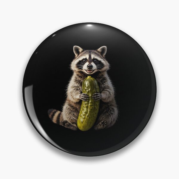 Item preview, Raccoon Eating Pickles Funny Raccoon Humor designed and sold by Redgiant87x.