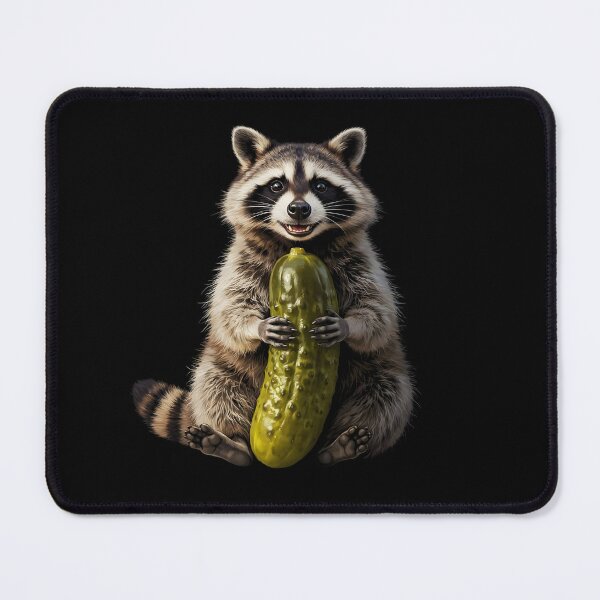 Item preview, Raccoon Eating Pickles Funny Raccoon Humor designed and sold by Redgiant87x.