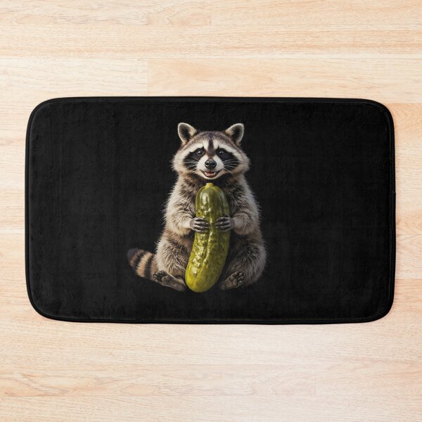 Item preview, Raccoon Eating Pickles Funny Raccoon Humor designed and sold by Redgiant87x.