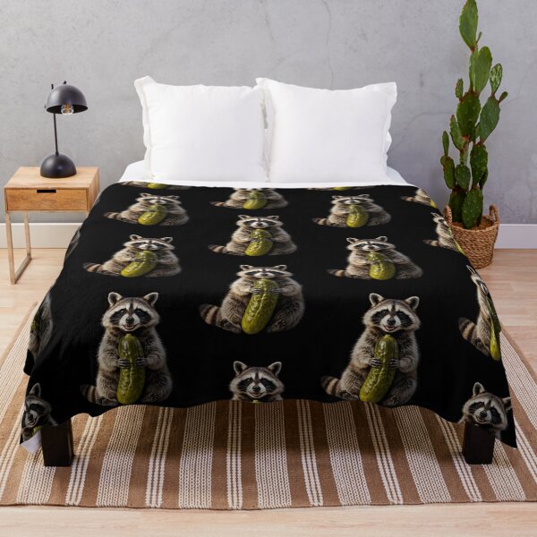 Item preview, Raccoon Eating Pickles Funny Raccoon Humor designed and sold by Redgiant87x.