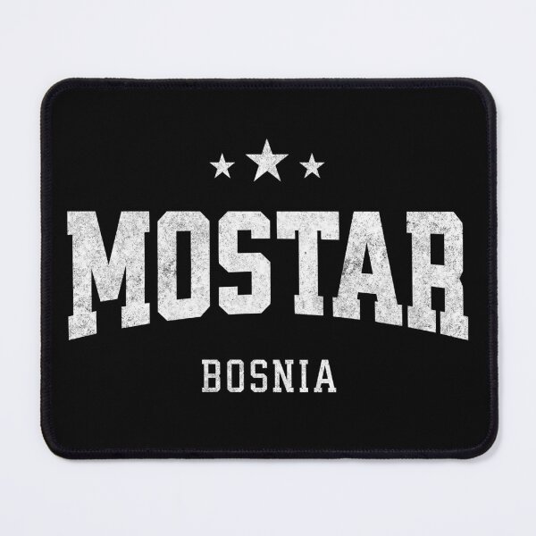 Item preview, Mostar Bosnia Vintage Distressed Varsity Travel College Style Design designed and sold by NiceTeeClub.