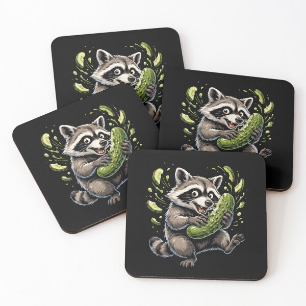 Item preview, Raccoon Eating Pickles Pickle Lover Meme designed and sold by Redgiant87x.
