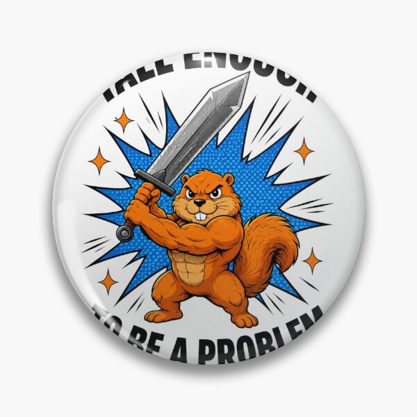 Item preview, squirrel Knight Sword Hero Funny Cartoon Mascot designed and sold by ROUX-ART.