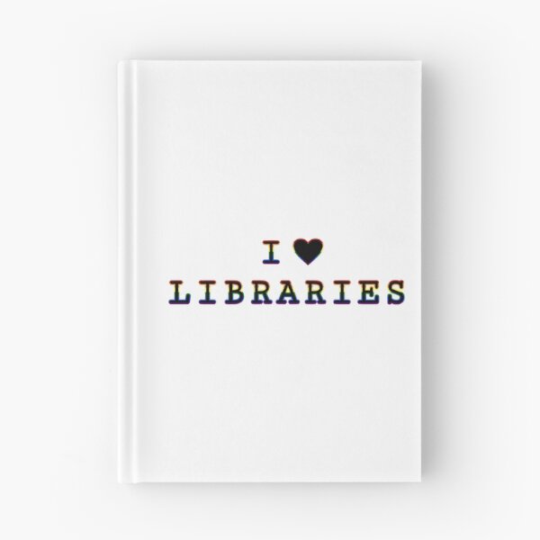 Item preview, I Heart Libraries [Black with Rainbow] designed and sold by meowinggooseshop.
