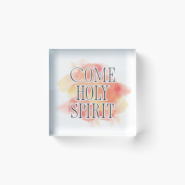 Item preview, Come Holy Spirit Catholic Christian Watercolor Typography  designed and sold by Stella Maris Designs.