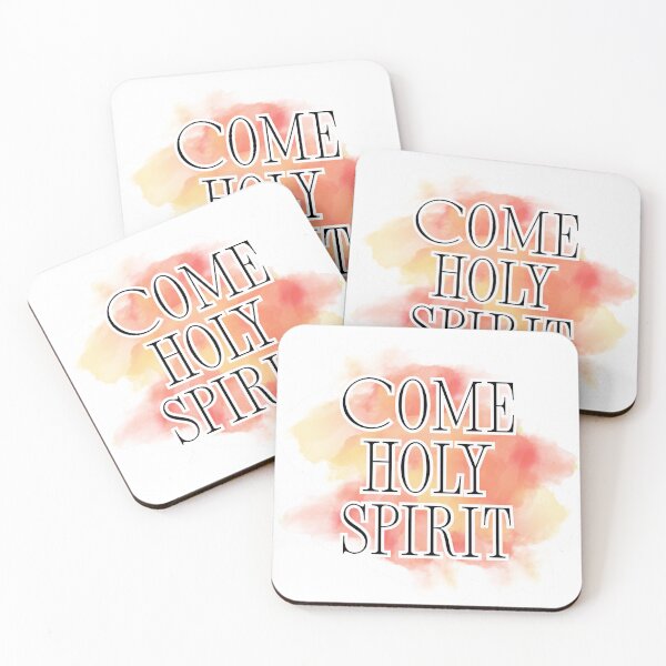 Item preview, Come Holy Spirit Catholic Christian Watercolor Typography  designed and sold by Stella Maris Designs.