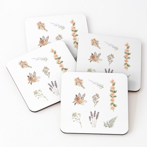 Item preview, Vintage Pressed Flowers Watercolor Sticker Pack Botanical Cottagecore Dried Herbarium Floral Decals designed and sold by TD-series.