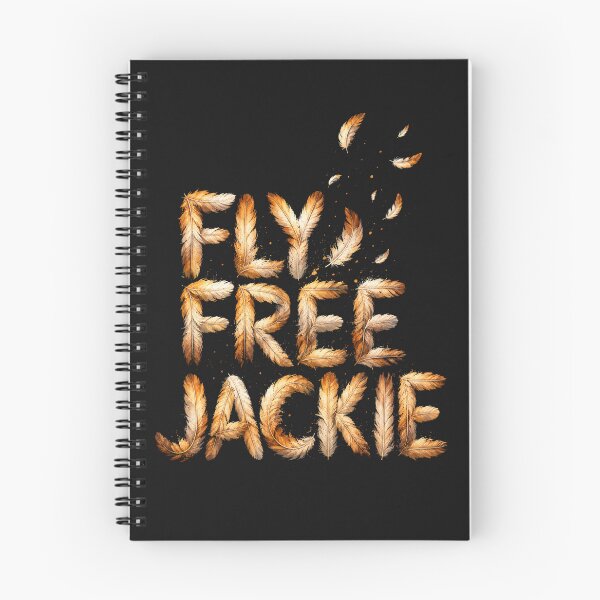 Item preview, Fly Free Jackie Big Bear Eagle Tribute Feather Texture Typography Memorial Gift for Eagle Lovers designed and sold by Nightarel.