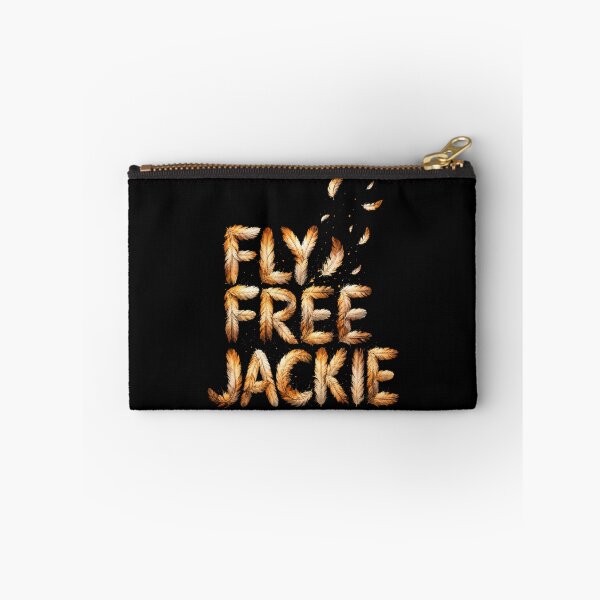 Item preview, Fly Free Jackie Big Bear Eagle Tribute Feather Texture Typography Memorial Gift for Eagle Lovers designed and sold by Nightarel.