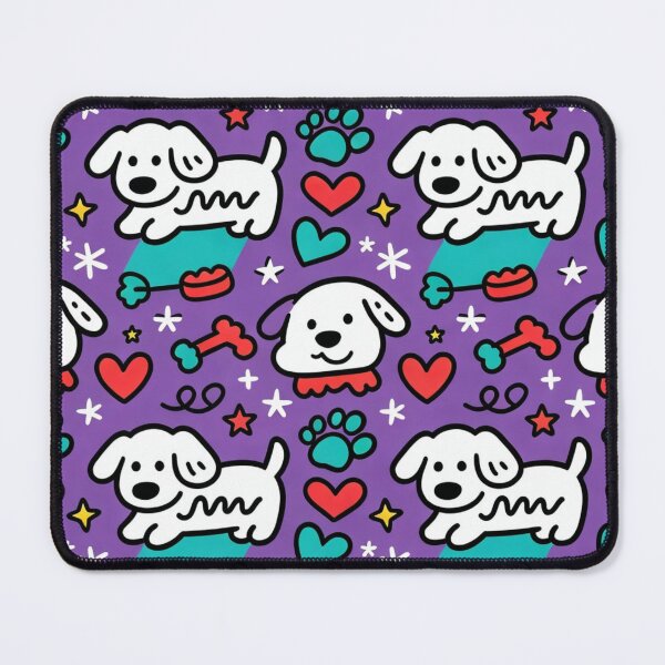 Item preview, Heart & Pup Pattern designed and sold by PoloPrintsUK.